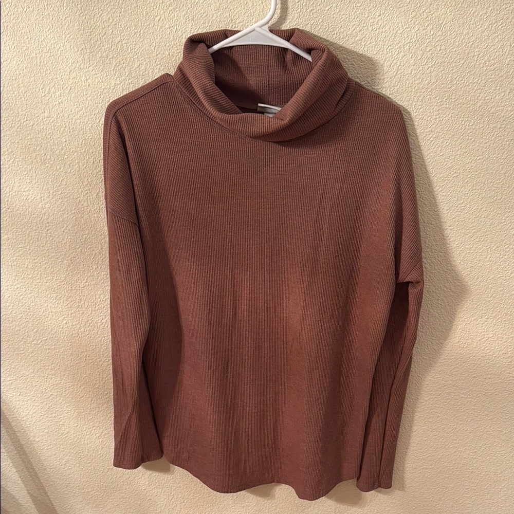 A New Day Women's Cozy Brown Turtleneck Sweater, Size S, New